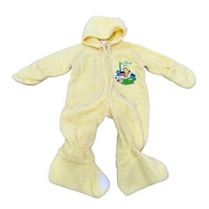 Vintage JcPenney Sesame Street Big Bird Yellow One Piece Sleeper 0-6 Months